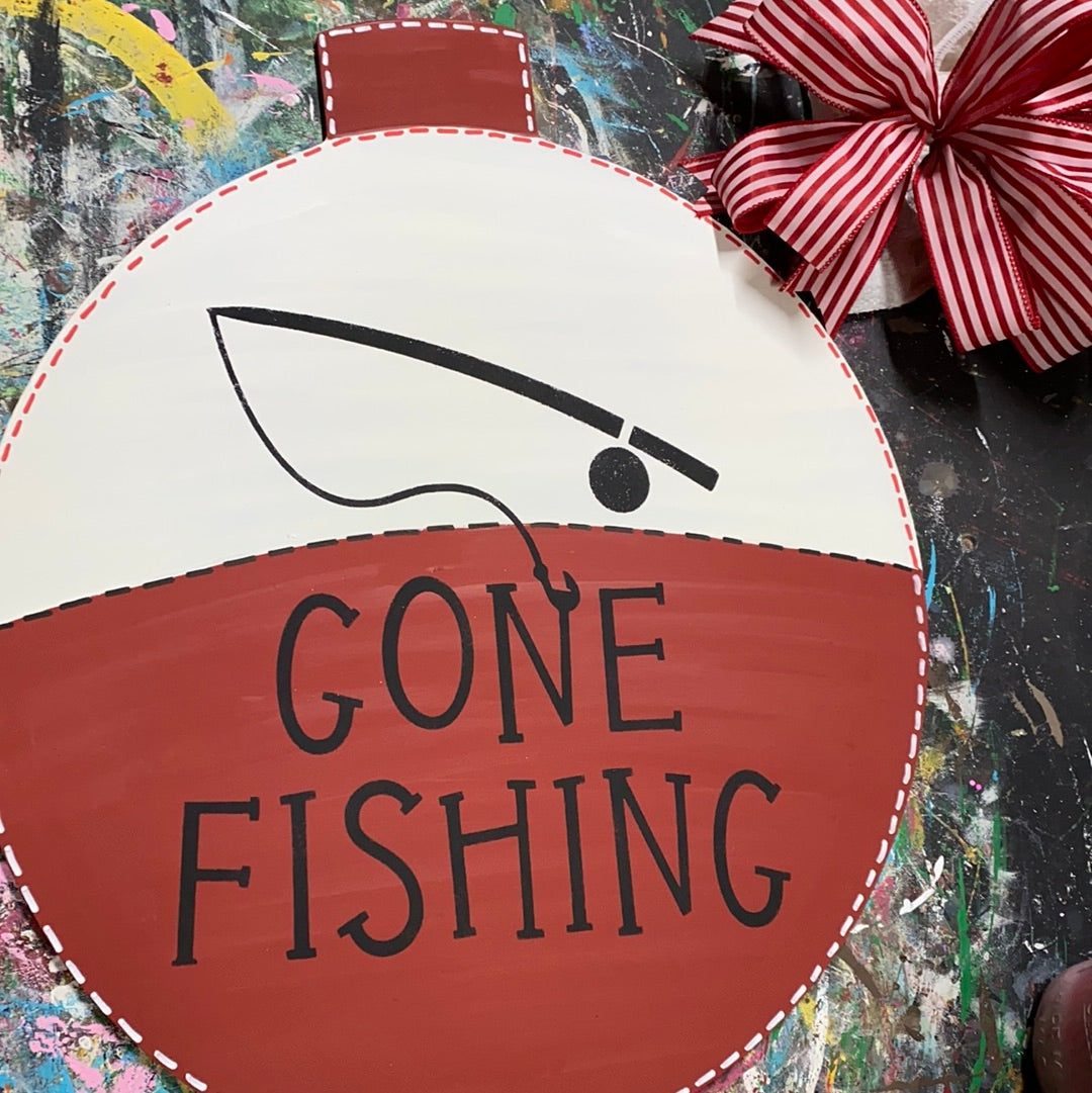FISHING BOBBER DOOR HANGER BLANK WITH STENCIL – Stencil It Up