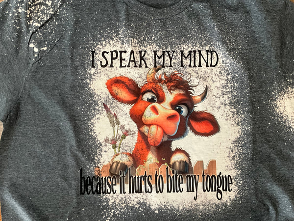 I SPEAK MY MIND BLEACHED T-SHIRT