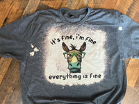 ITS FINE DONKEY BLEACHED T-SHIRT