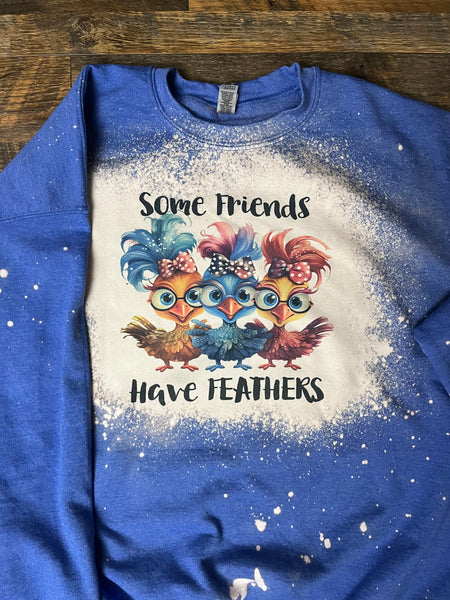 FRIENDS WITH FEATHERS BLEACHED SWEATSHIRT