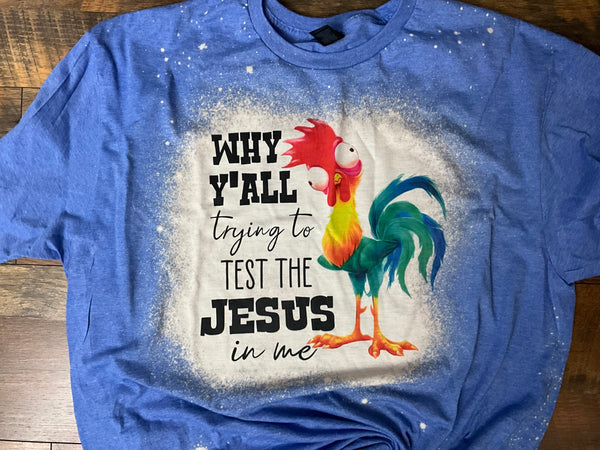 TEST JESUS BLEACHED T-SHIRT