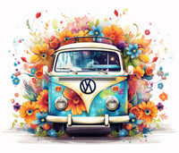 HIPPIE VAN WATER COLOR TUMBLER