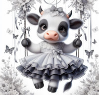 COW IN GRAY DRESS TUMBLER