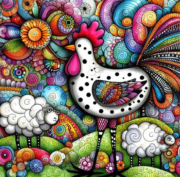 COLORFUL CHICKEN TUMBLER