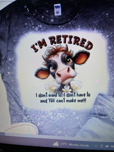 IM RETIRED BLEACHED T-SHIRT