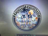 10" HAPPY HAUNTING WREATH SIGN