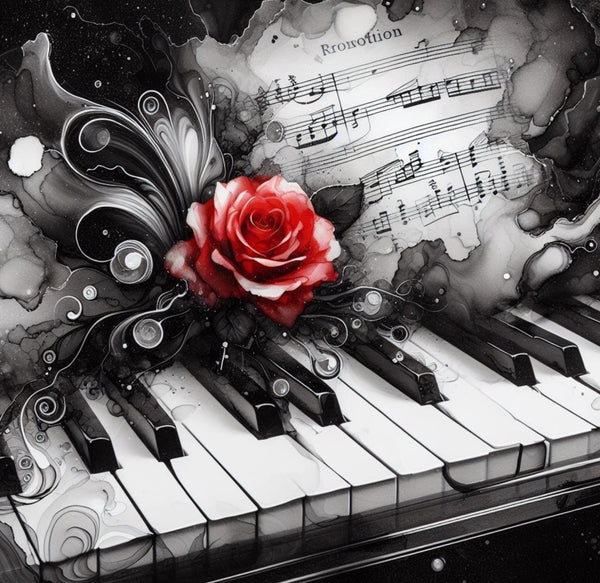 ROSE WITH PIANO TUMBLER