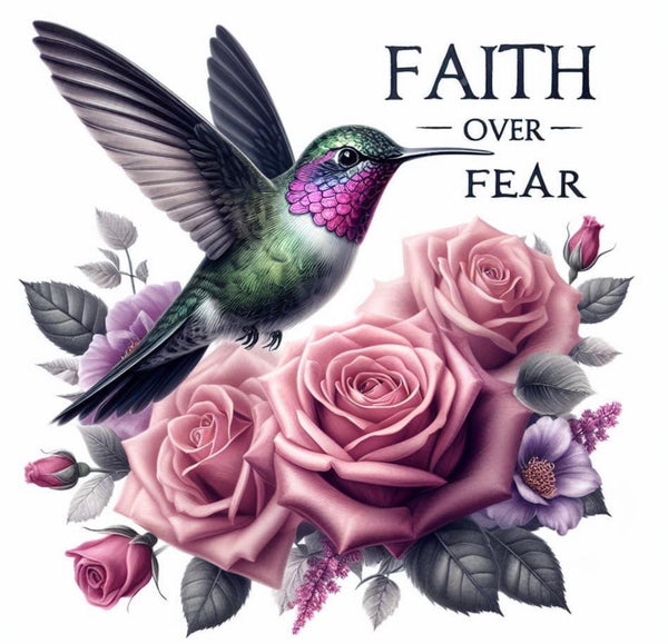 FAITH OVER FEAR HUMMINGBIRD TUMBLER