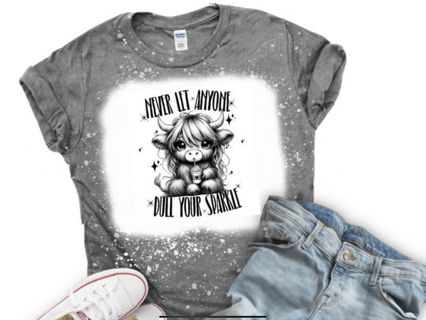 DULL YOUR SPARKLE BLEACHED T-SHIRT