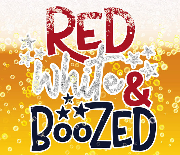 RED WHITE BOOZED TUMBLER