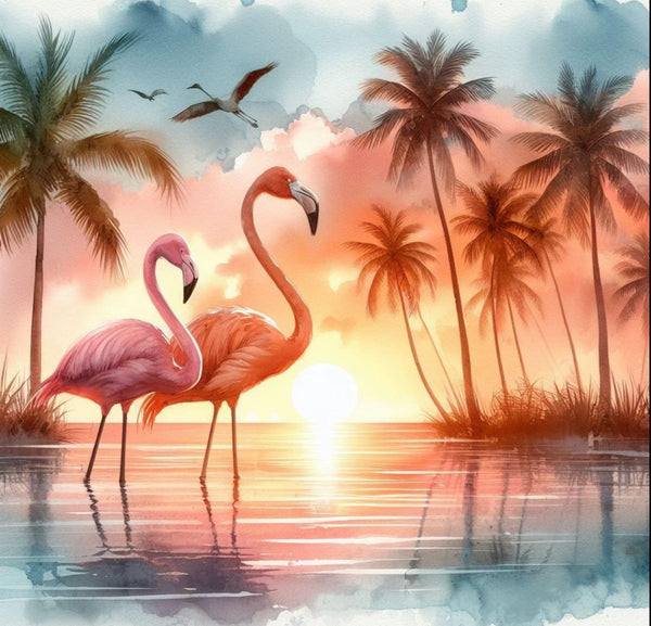 SUNSET FLAMINGO TUMBLER