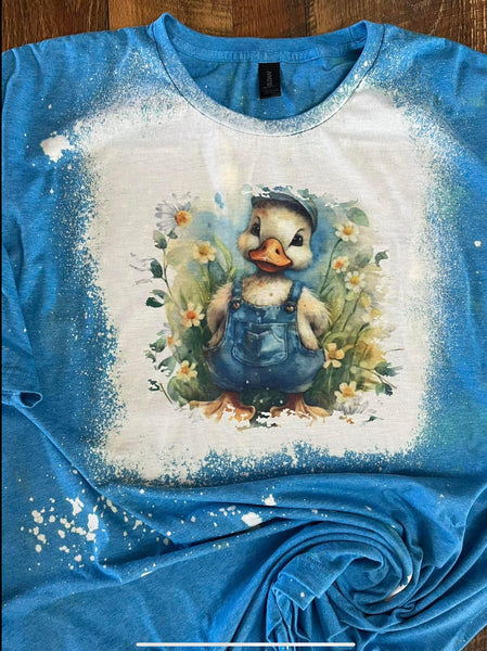 DUCK IN OVERALLS BLEACHED T-SHIRT