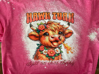 HAWK TUAH BLEACHED T-SHIRT