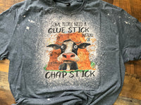 GLUE STICK BLEACHED T-SHIRT