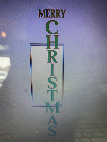 Merry Christmas stencil for 5’ board