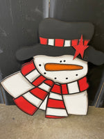 PADDY SNOWMAN DOOR HANGER BLANK WITH STENCIL