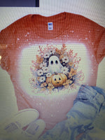 ORANGE GHOST PUMPKIN BLEACHED T-SHIRT