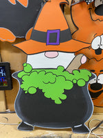 GNOME CAULDRON DOOR HANGER PAINTED