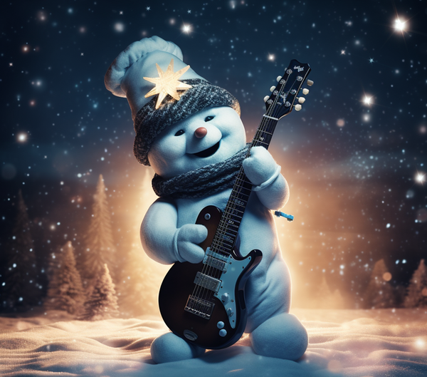 ROCK AND ROLL SNOWMAN TUMBLER