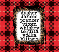 DASHER DANCER VODKA TUMBLER