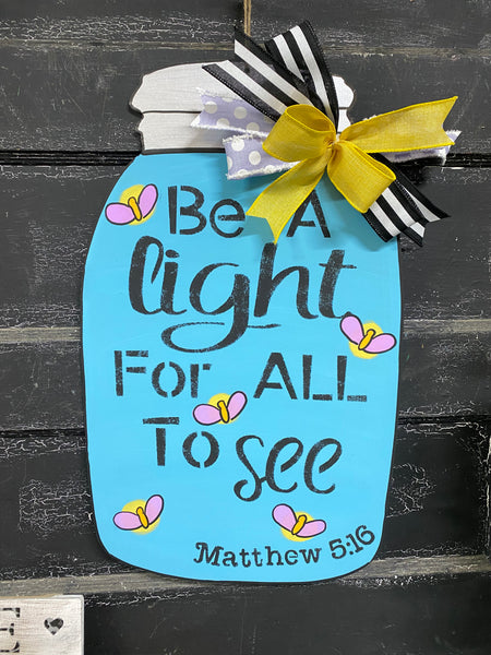 BE A LIGHT WREATH BLANK WITH STENCIL
