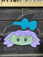 CUTE WITCH PAINTED DOOR HANGER