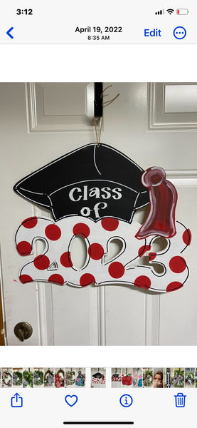 CLASS OF 2023 DOOR HANGER BLANK WITH STENCIL