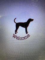 COONHOUND STENCIL FITS 15” round