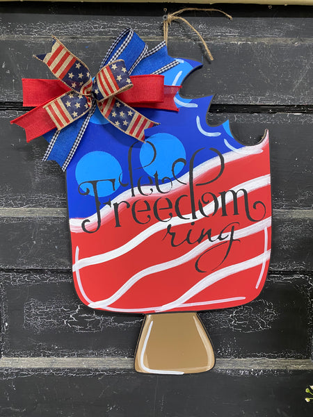 PATRIOTIC POPSICLE WREATH BLANK WITH STENCIL