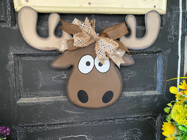 SILLY MOOSE DOOR HANGER BLANK WITH STENCIL