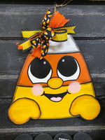 CUTE CANDY CORN WREATH BLANK WITH STENCIL