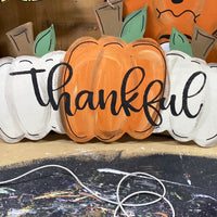 TRIPLE PUMPKIN WREATH BLANK WITH STENCIL