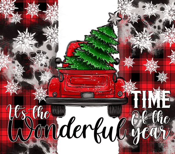 ITS THE MOST WONDERFUL TIME OF YEAR TRUCK TUMBLER