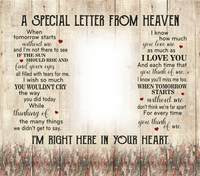 LETTER FROM HEAVEN TUMBLER