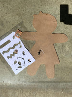 GINGERBREAD GIRL BLANK AND STENCIL 22X19