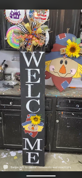 SCARECROW WELCOME SIGN STENCIL