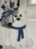 POLAR BEAR BLANK DOOR SIGN WITH STENCIL