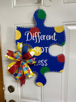 AUTISM DOOR HANGER BLANK WITH STENCIL