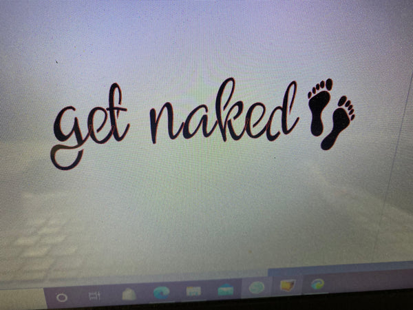 GET NAKED STENCIL/fits 12x24 wood