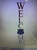 TALL WELCOME SIGN BADGE