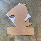 TUCAN DOOR HANGER BLANK WITH STENCIL AND HOLES FOR MESH