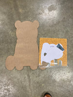 POLAR BEAR BLANK DOOR SIGN WITH STENCIL