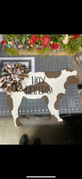 COW DOOR HANGER WITH STENCIL