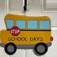 BUS DOOR HANGER BLANK WITH STENCIL