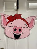 PIG FACE DOOR HANGER BLANK WITH STENCIL