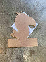 TUCAN DOOR HANGER BLANK WITH STENCIL