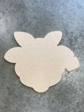 CUTE COW FACE DOOR HANGER BLANK WITH STENCIL