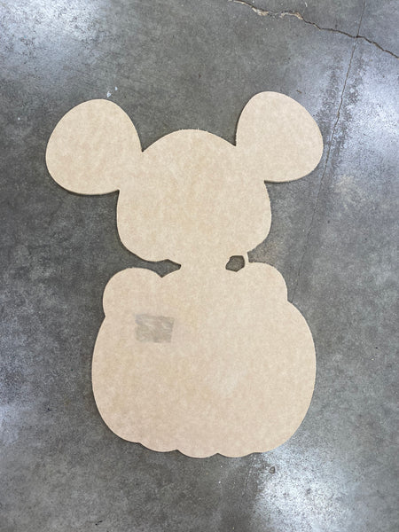 MOUSE WITH PUMPKIN DOOR HANGER BLANK WITH STENCIL