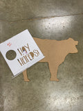 COW DOOR HANGER WITH STENCIL