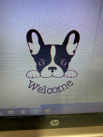 FRENCH BULLDOG STENCIL FITS 15” round